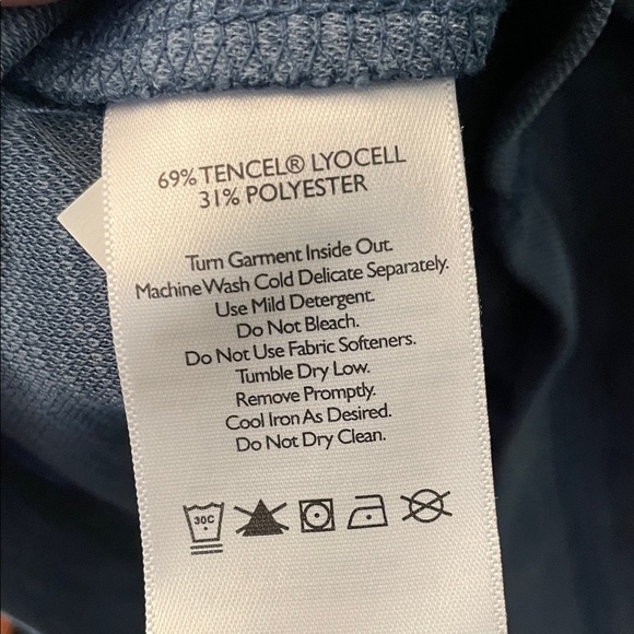 Eddie Bauer Contour Performance Henley Men's L Tall  Slate Tencel NWT - Picture 7 of 9